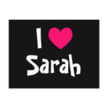 I Love Sarah postcards