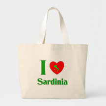 I Love Sardinia Italy Canvas Bag