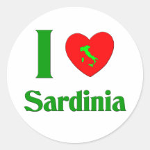 I Love Sardinia Italy Sticker