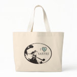 I Love Sartre Tote Bag