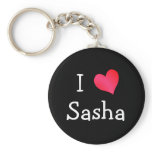 I Love Sasha keychains