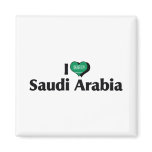 I Love Saudi Arabia Flag magnets