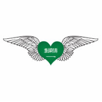 I Love Saudi Arabia -wings Cut Outs