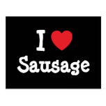 I love Sausage heart T-Shirt Postcard