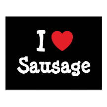 I love Sausage heart T-Shirt Postcard