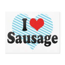 I Love Sausage Post Card