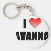 I Love Savannah Keychains
