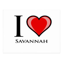 I Love Savannah Post Card