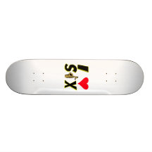 I Love Sax Skate Deck