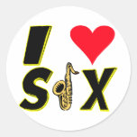 I Love Sax Sticker