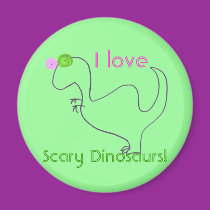 I love scary dinosaurs! magnets