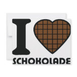 I love Schokolade icon invitations