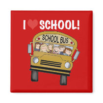 I Love School Tshirts and Gifts Magnets