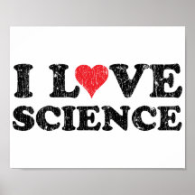 I Love Science Print