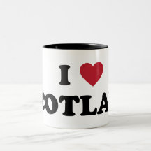 I Love Scotland Mugs