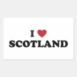 I Love Scotland Rectangular Stickers