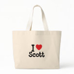 I love Scott heart T-Shirt bags