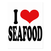 I Love Seafood Postcard