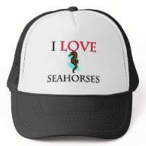 I Love Seahorses Hat