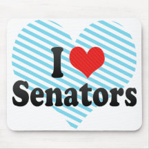 I Love Senators Mousepads