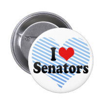 I Love Senators Pins