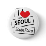 I Love Seoul South Korea buttons