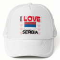 I Love Serbia hats
