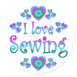 I Love Sewing stickers