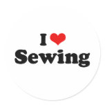 I Love Sewing Tshirt stickers