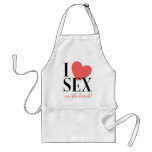 I LOVE SEX on the beach! aprons