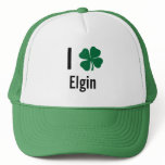 I love (shamrock) Elgin St Patricks Day hats