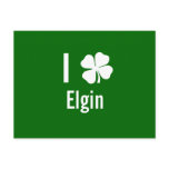 I love (shamrock) Elgin St Patricks Day postcards