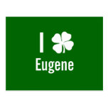 I love (shamrock) Eugene St Patricks Day Post Cards