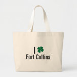 I love (shamrock) Fort Collins St Patricks Day Bag