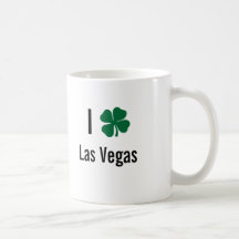 I love (shamrock) Las Vegas St Patricks Day Mugs
