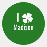 I love (shamrock) Madison St Patricks Day Sticker