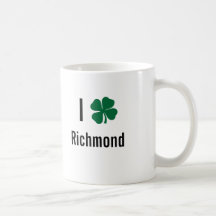 I love (shamrock) Richmond St Patricks Day Coffee Mug