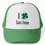I love (shamrock) San Jose St Patricks Day hats