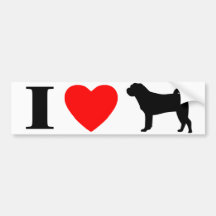 I Love Shar Peis Bumper Sticker