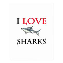 I Love Sharks Postcards