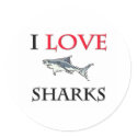 I Love Sharks stickers