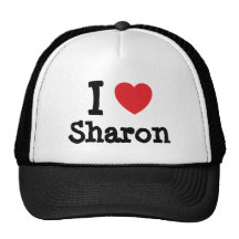 I love Sharon heart T-Shirt Mesh Hats