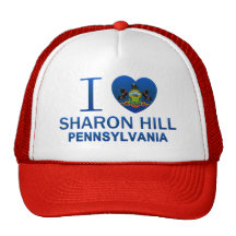 I Love Sharon Hill, PA Trucker Hats