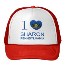 I Love Sharon, PA Mesh Hats