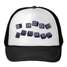I love Sharon toy blocks in blue. Great gift for l Mesh Hat