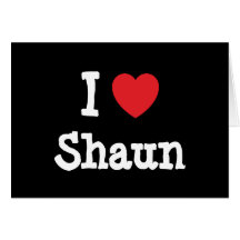 I love Shaun heart T-Shirt Card