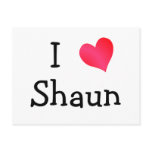 I Love Shaun postcards