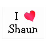 I Love Shaun Postcard