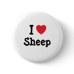 I love Sheep heart custom personalised buttons