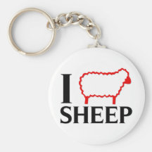I Love Sheep Key Chains